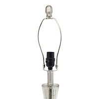 All the Rages Lalia Home Speckled Mercury Tear Drop  With White Fabric Shade Glass Table Lamp