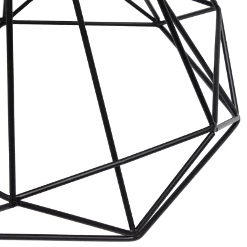 Lalia Home Geometric Wired Table Lamp with Fabric Shade