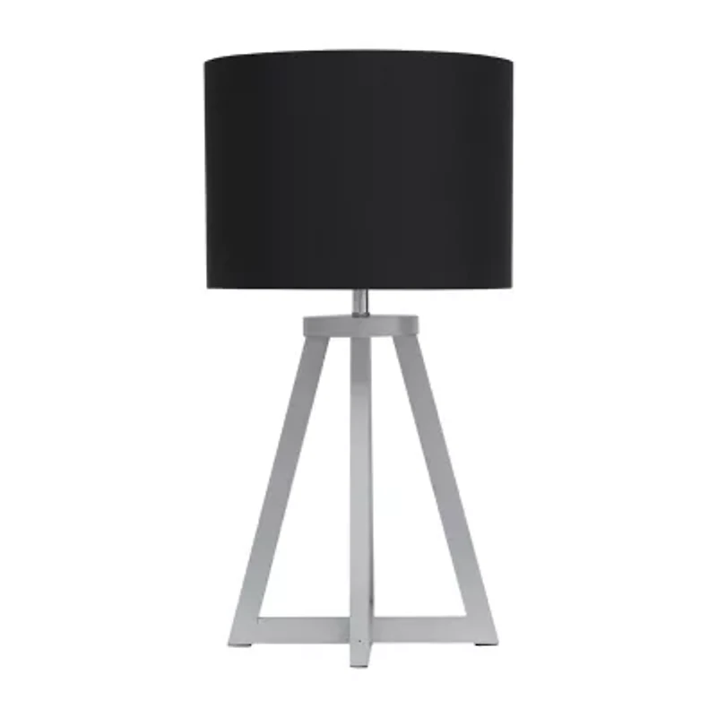 Simple Designs Interlocked Triangular Wood Table Lamp