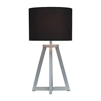 Simple Designs Interlocked Triangular Wood Table Lamp