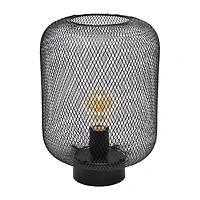 All the Rages Simple Designs Mesh Industrial Metal Table Lamp