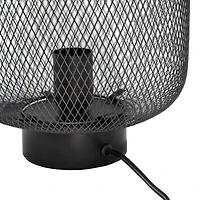 All the Rages Simple Designs Mesh Industrial Metal Table Lamp
