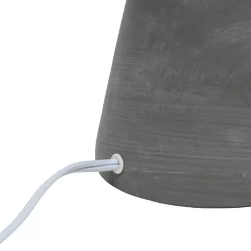 All the Rages Simple Designs Pinnacle Black Concrete Table Lamp