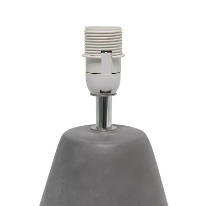 All the Rages Simple Designs Pinnacle Black Concrete Table Lamp