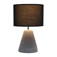 All the Rages Simple Designs Pinnacle Black Concrete Table Lamp