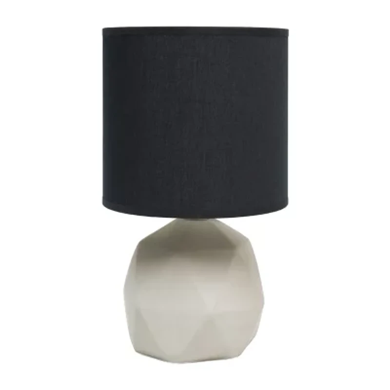 All the Rages Simple Designs Geometric Concrete Table Lamp