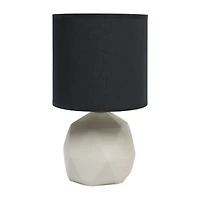 All the Rages Simple Designs Geometric Concrete Table Lamp