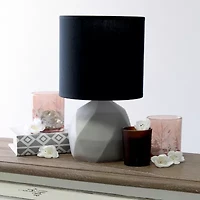 All the Rages Simple Designs Geometric Concrete Table Lamp