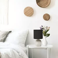All the Rages Simple Designs Geometric Concrete Table Lamp