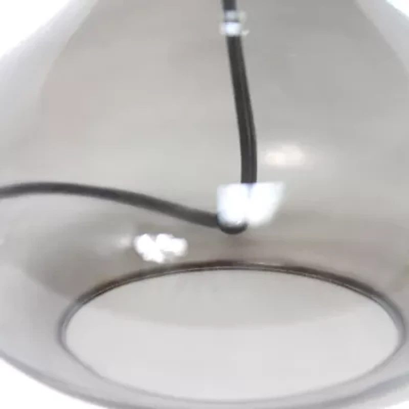 Simple Designs Glass Raindrop Table Lamp with Fabric Shade