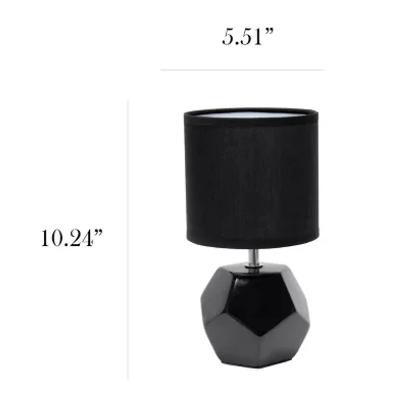 Simple Designs Round Prism Mini Table Lamp