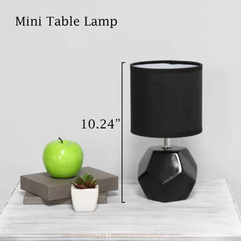 Simple Designs Round Prism Mini Table Lamp