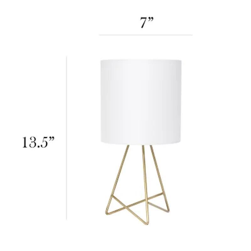 All The Rages Simple Designs Down To Wire With Fabric Shade Metal Table Lamp