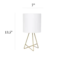 All The Rages Simple Designs Down To Wire With Fabric Shade Metal Table Lamp