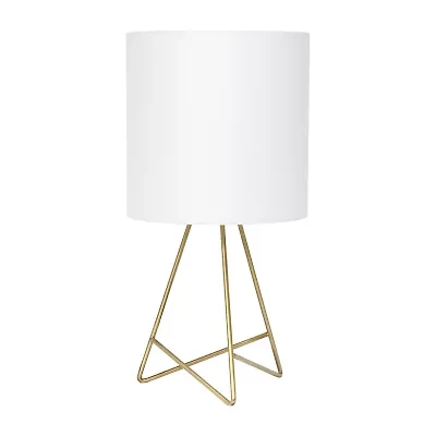 All The Rages Simple Designs Down To Wire With Fabric Shade Metal Table Lamp