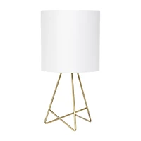 All The Rages Simple Designs Down To Wire With Fabric Shade Metal Table Lamp