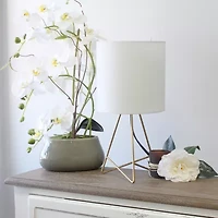 All The Rages Simple Designs Down To Wire With Fabric Shade Metal Table Lamp