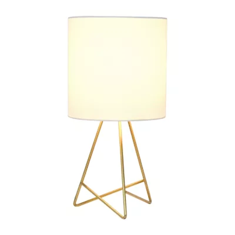 All The Rages Simple Designs Down To Wire With Fabric Shade Metal Table Lamp