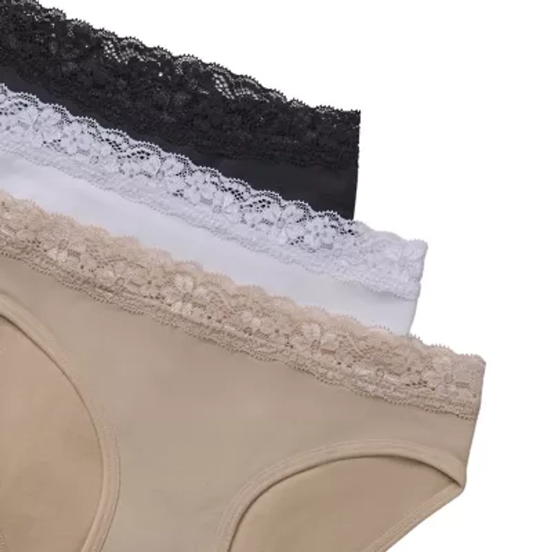 Maidenform Little & Big Kid Girls 3 Pack Seamless Hipster Panty R30031j-As1