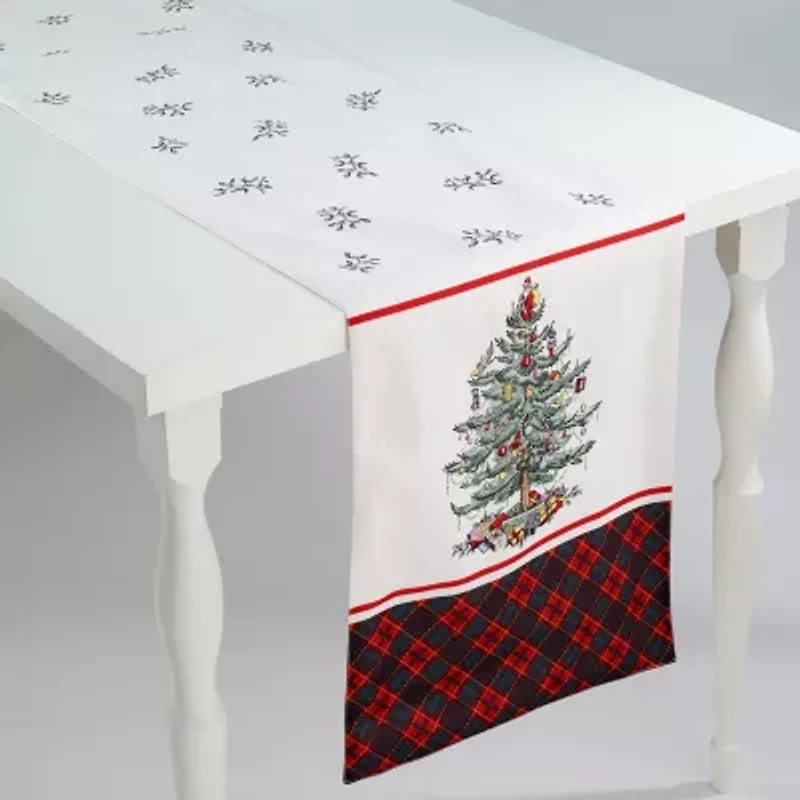 Spode Christmas Tree Tartan Table Runner