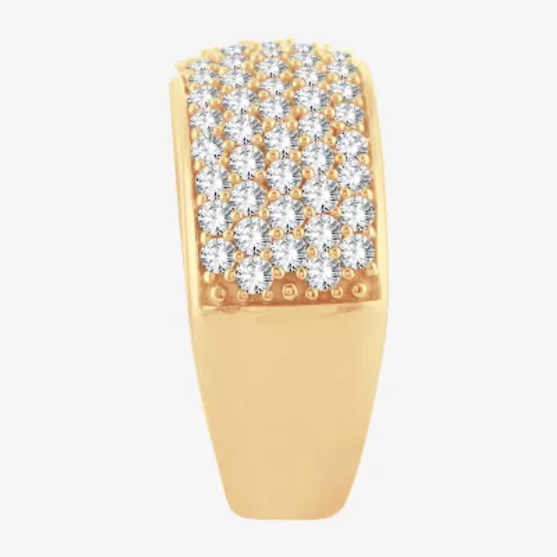 (H-I / I1) Womens 1 1/2 CT. T.W. Lab Grown White Diamond 10K Gold Anniversary Band