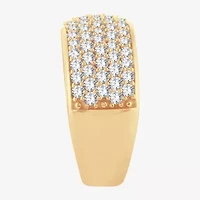 (H-I / I1) Womens 1 1/2 CT. T.W. Lab Grown White Diamond 10K Gold Anniversary Band