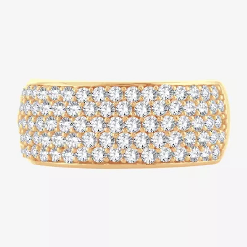 (H-I / I1) Womens 1 1/2 CT. T.W. Lab Grown White Diamond 10K Gold Anniversary Band