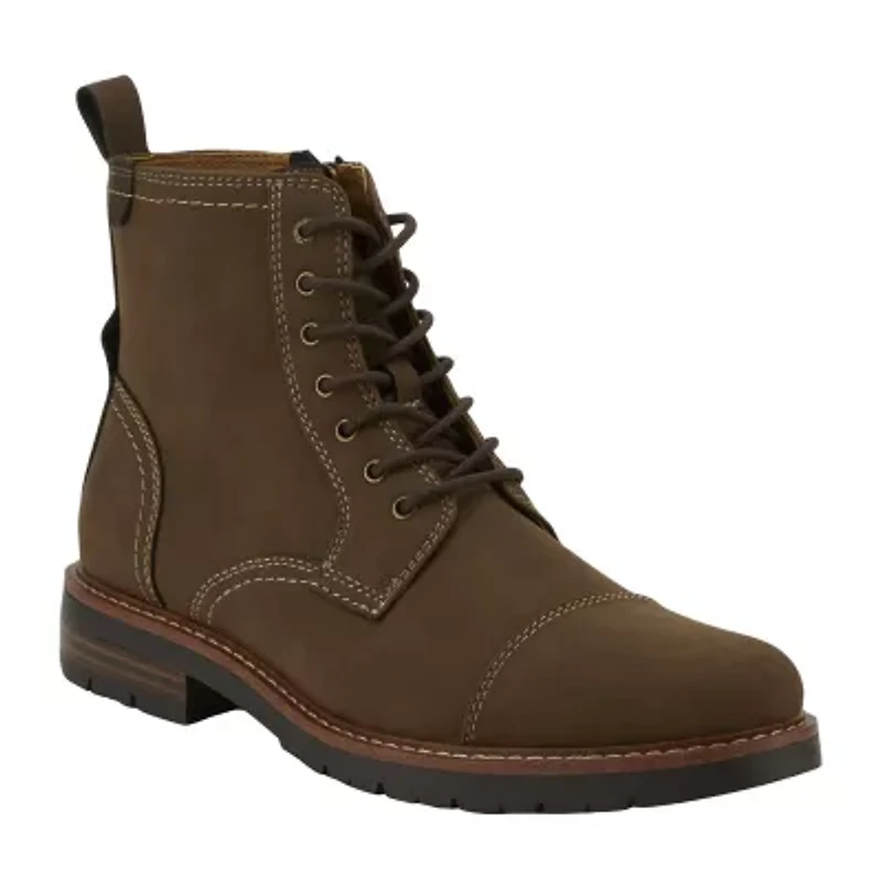 Dockers Mens Rawls Block Heel Lace Up Boots