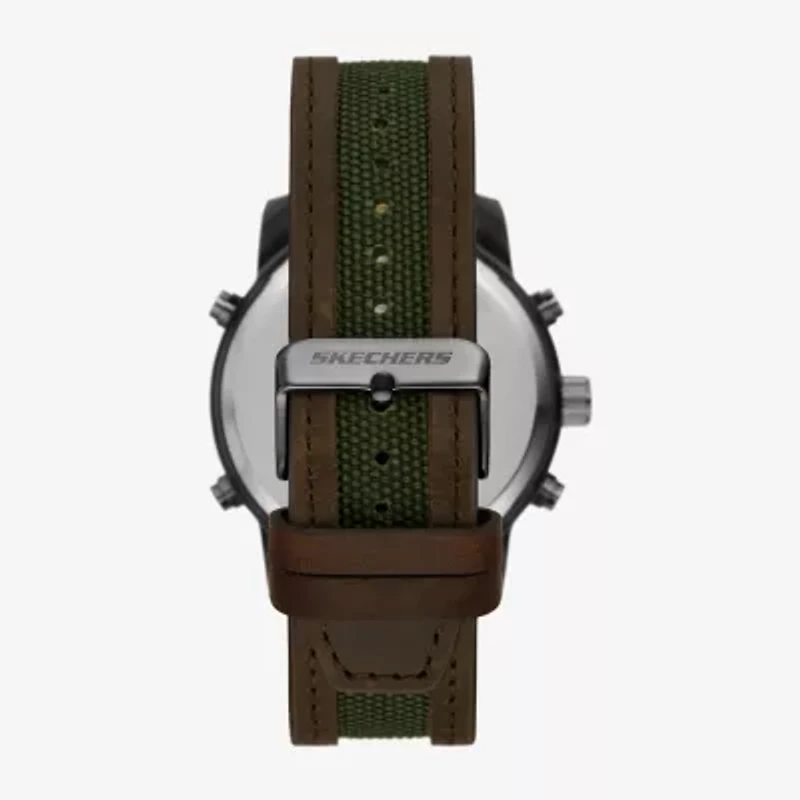 Skechers Mens Brown Leather Strap Watch Sr5190
