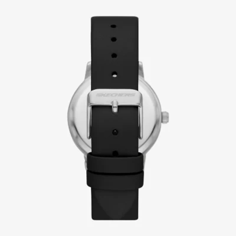 Skechers Womens Black Leather Strap Watch Sr6255