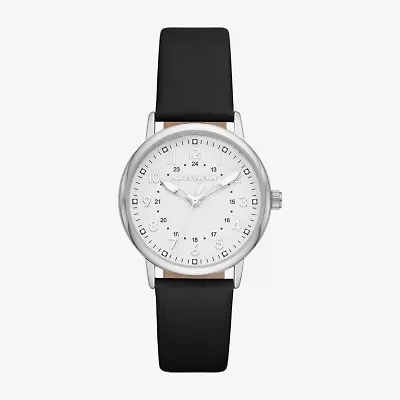 Skechers Womens Black Leather Strap Watch Sr6255