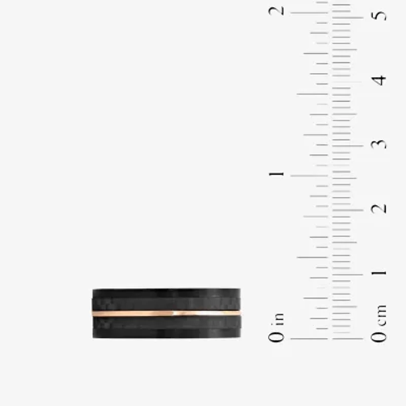 Mens 8MM Stainless Steel Wedding Band