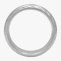 Stainless Steel Diamond-Cut Ring - Mens Band