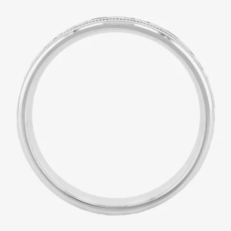 Mens Sterling Silver Wedding Band