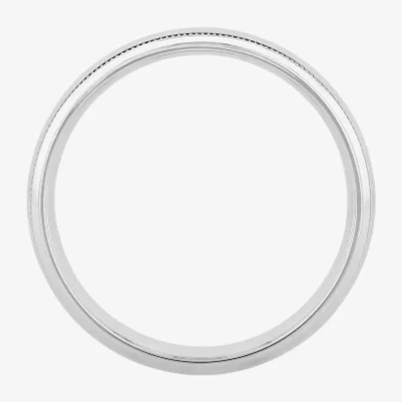 Mens 6mm Sterling Silver Wedding Band