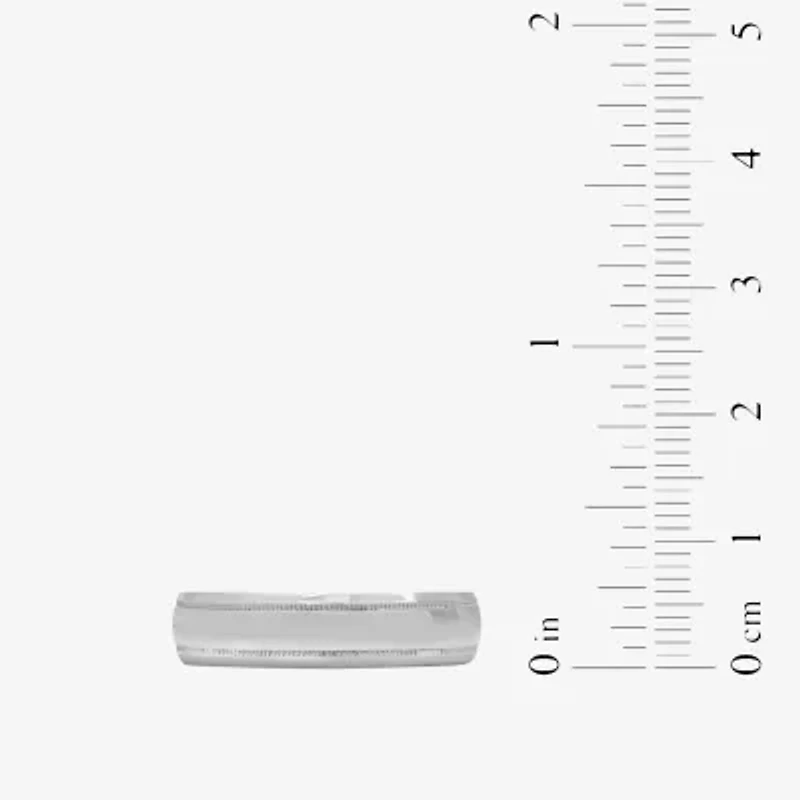 Mens 6mm Sterling Silver Wedding Band