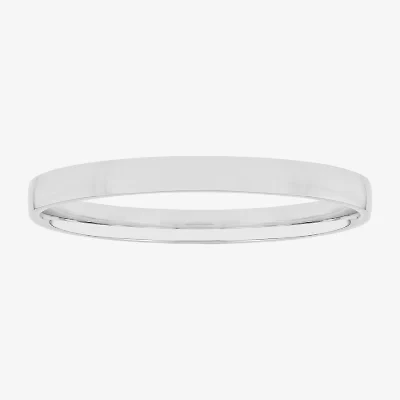 Womens 2mm Silver Domed Wedding Band Ring