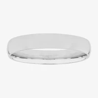 4mm Silver Domed Mens Wedding Ring