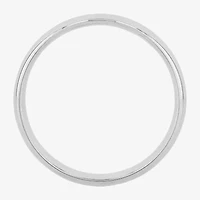 6mm Silver Domed Mens Wedding Ring