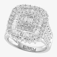 Effy Final Call Womens 2 CT. T.W. Natural White Diamond 14K Gold Cushion Halo Cocktail Ring
