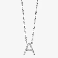 Effy Diamond Initial Pendant Necklace Sterling Silver