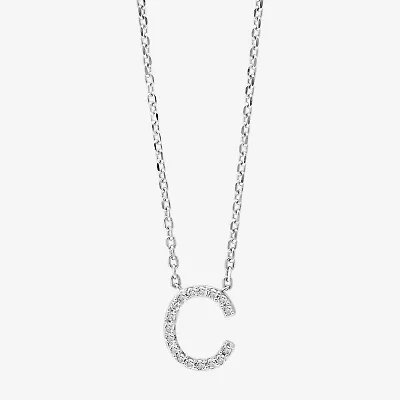 Effy Final Call Diamond Initial Pendant Necklace Sterling Silver