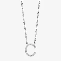Effy Final Call Diamond Initial Pendant Necklace Sterling Silver