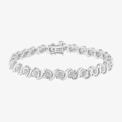 Effy Womens 1/2 CT. T.W. Natural Diamond Sterling Silver 7 Inch Tennis Bracelet