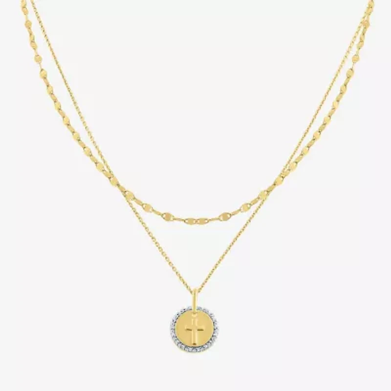 YES, PLEASE! 2-pc. Diamond-Accent Necklace Set in 14K Gold Over Silver