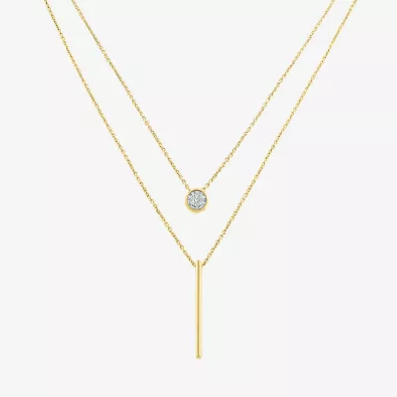 YES, PLEASE! 2-pc. Diamond-Accent Bar Necklace Set in Sterling Silver or 14K Gold Over Silver