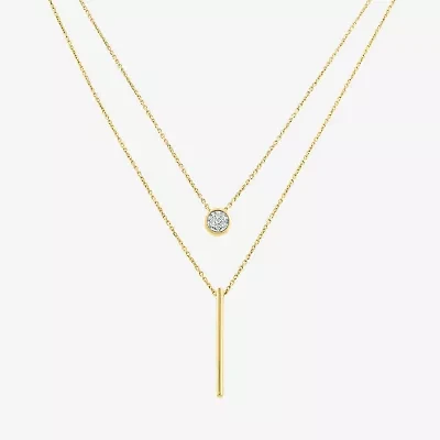 YES, PLEASE! 2-pc. Diamond-Accent Bar Necklace Set in Sterling Silver or 14K Gold Over Silver