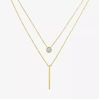 YES, PLEASE! 2-pc. Diamond-Accent Bar Necklace Set in Sterling Silver or 14K Gold Over Silver
