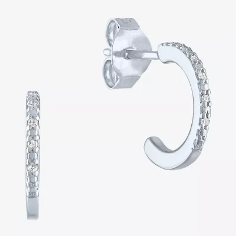 Womens Diamond Accent Natural White Diamond Sterling Silver 3 Pair Earring Set