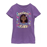 Disney Little & Big Kid Girls Crew Neck Short Sleeve Regular Fit Encanto Graphic T-Shirt